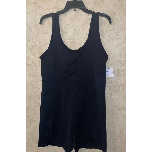 Arizona Sleeveless Active Bodysuit-Juniors Black Washed Color - Picture 8 of 8